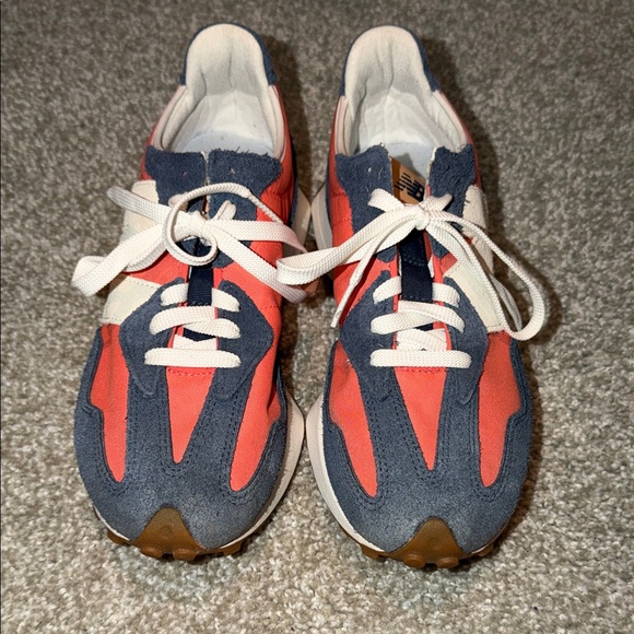 New Balance 327 Women's Blue and Coral Sneakers 9.5 - Picture 2 of 5